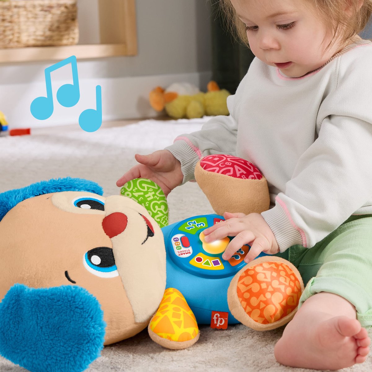 Fisher-Price Leerplezier Meegroeispeelgoed Puppy - Muzikale Knuffel — afbeelding 8