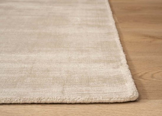 Tapis carré en viscose - Glamour ivoire 100x100 cm