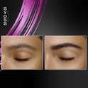 Voor- en nafoto van wenkbrauwen, aangebracht met Syoss Brow Tint.