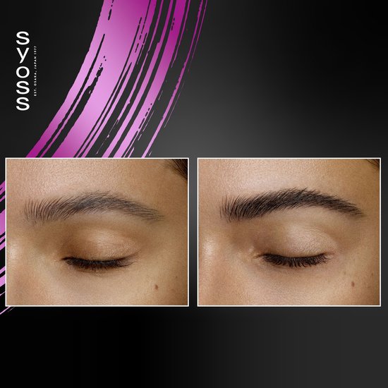 Voor- en nafoto van wenkbrauwen, aangebracht met Syoss Brow Tint.