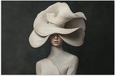 Poster 30x20 cm - Modern - Vrouw - Hoed - Posters - Kamer decoratie - Wanddecoratie woonkamer - Muurdecoratie slaapkamer