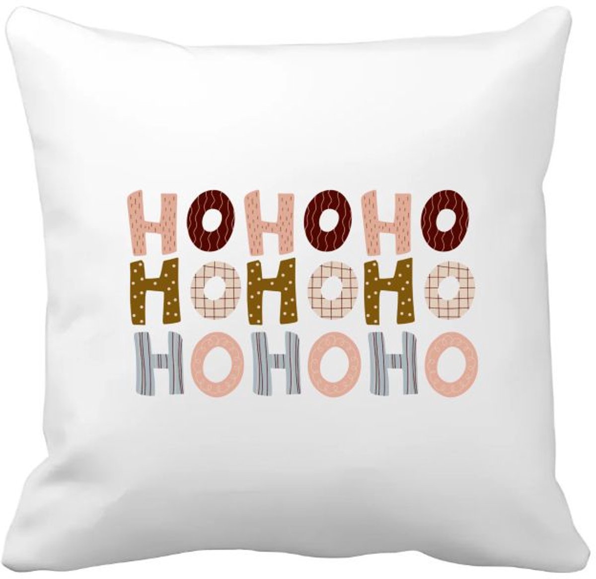 Akyol kerst ho ho ho Kussen hoes - Kerstmis - kerst beker - winter - kerst - christmas - kerst cadeau - 40 bij 40 cm Multicolor