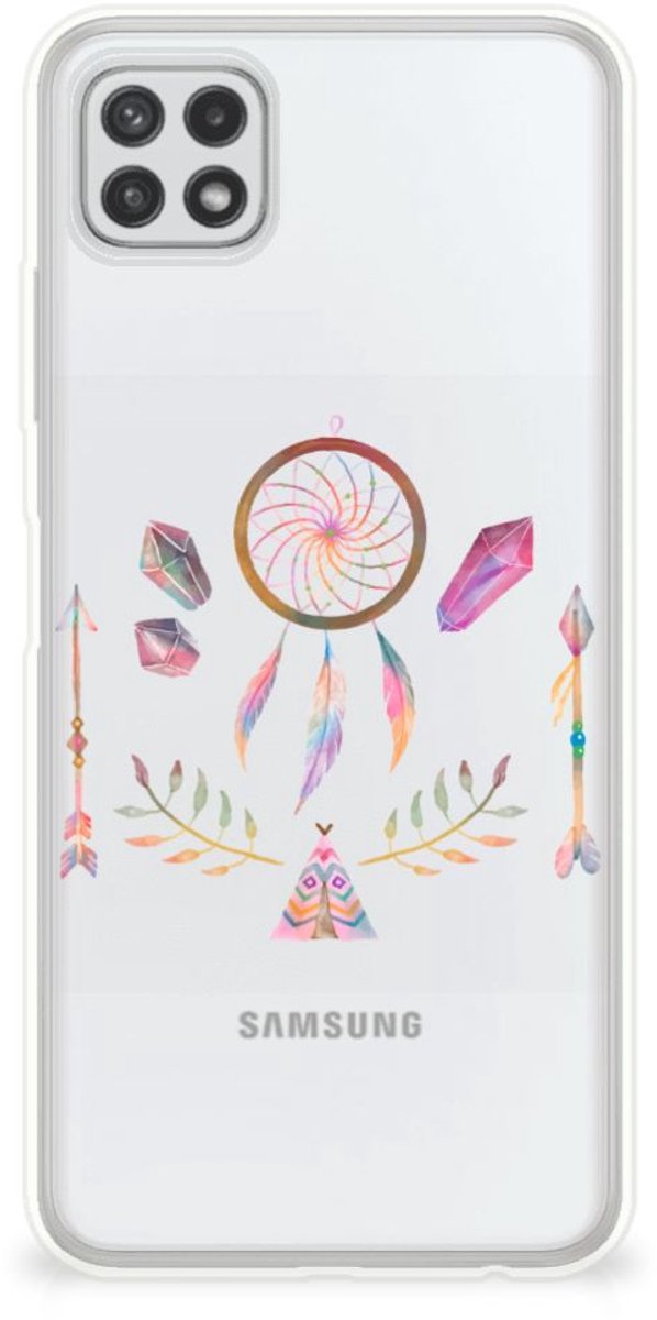 Samsung Galaxy A22 5G Telefoonhoesje met Naam Boho Dreamcatcher