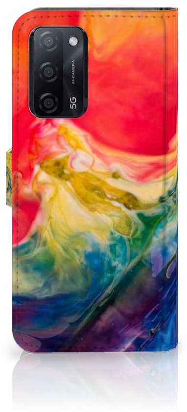 Portefeuille OPPO A16 | A16s Coque Smartphone Aquarelle Foncé