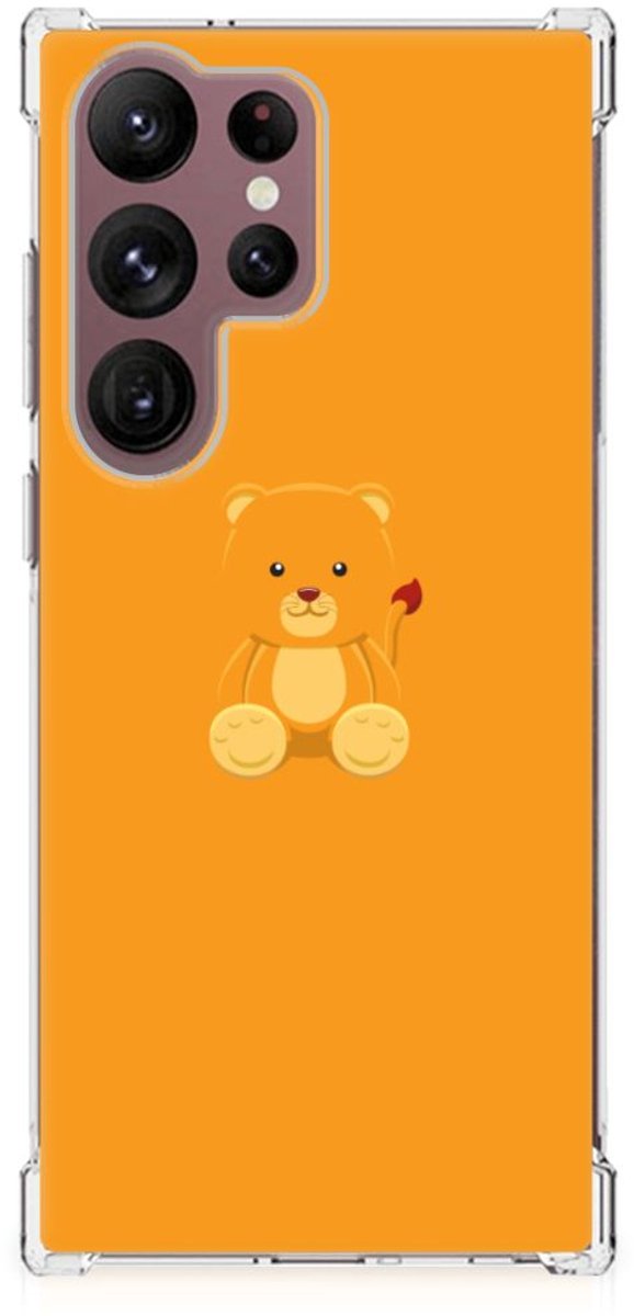 Samsung Galaxy S23 Ultra Stevig Bumper Hoesje Baby Beer