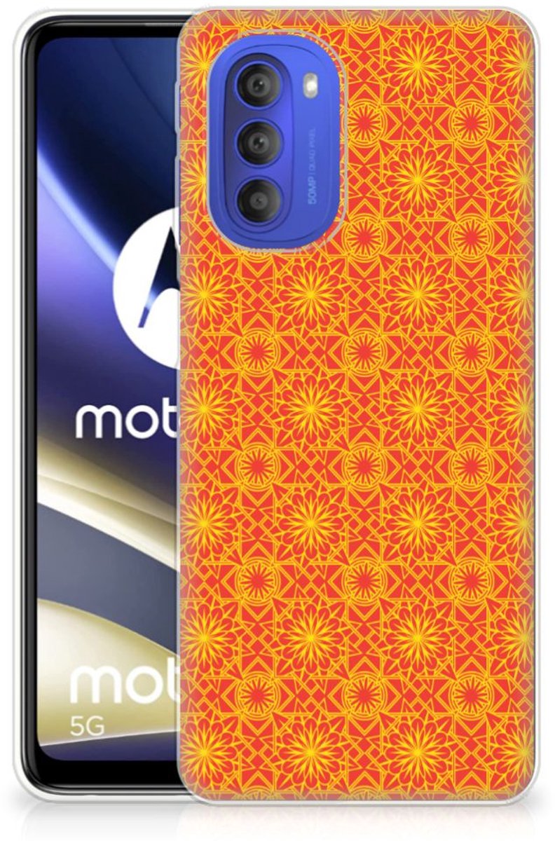 Motorola Moto G51 5G TPU bumper Batik Oranje