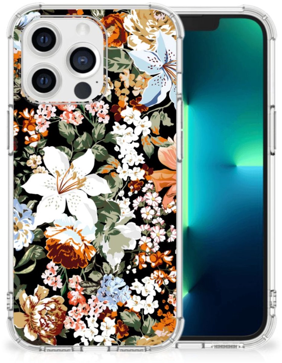 Case voor Apple iPhone 13 Pro Dark Flowers