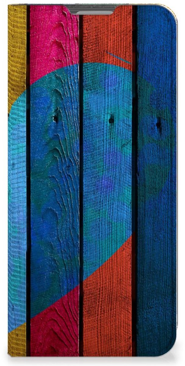 OPPO Reno8 Lite Book Wallet Case Wood Heart - Cadeau voor je Vriend