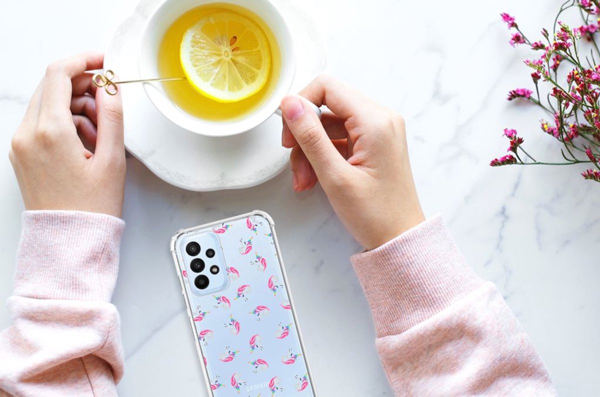 Doorzichtige Silicone Hoesje voor Samsung Galaxy A23 Unicorns