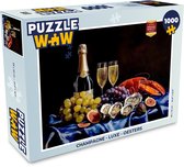Puzzel Champagne - Luxe - Oesters - Legpuzzel - Puzzel 1000 stukjes volwassenen