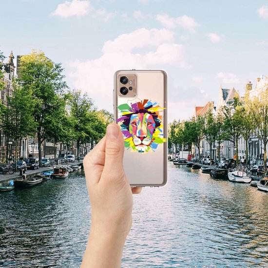 Souple Housse pour Motorola Moto G32 Coque Téléphone Couleur Lion