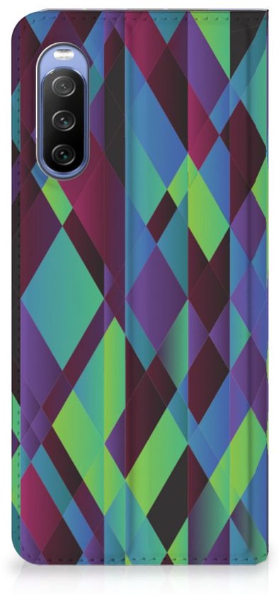 Etui Sony Xperia 10 III Bookcase Abstrait Vert Blauw