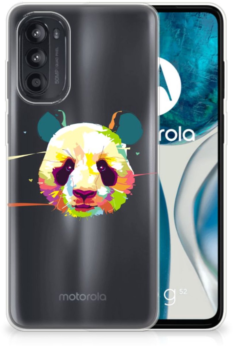 Motorola Moto G52/G82 Telefoonhoesje met Naam Panda Color
