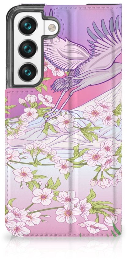 Coque Smartphone Cadeaux pour Femme Coque Samsung Galaxy S22 Book Style Bird Flying