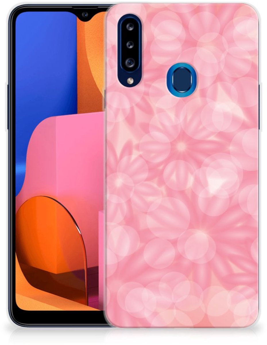 Back Cover voor Samsung Galaxy A20s TPU Case Spring Flowers