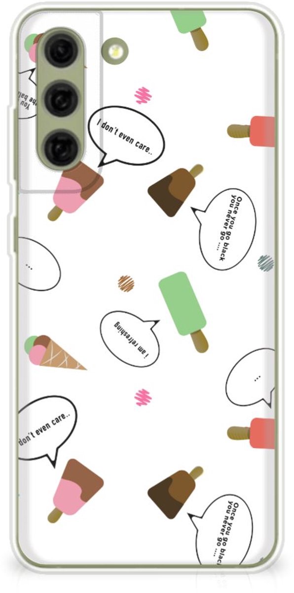 TPU Hoesje voor Samsung Galaxy S21FE Siliconen Case IJsjes