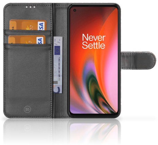 PU Premium Housse pour OnePlus Nord 2 5G Portefeuille Grains De Café