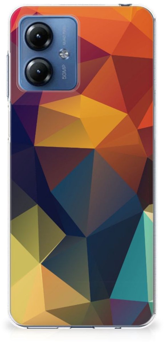 Motorola Moto G14 TPU Hoesje Polygon Color