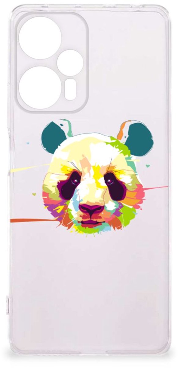 Xiaomi Poco F5 Telefoonhoesje met Naam Panda Color
