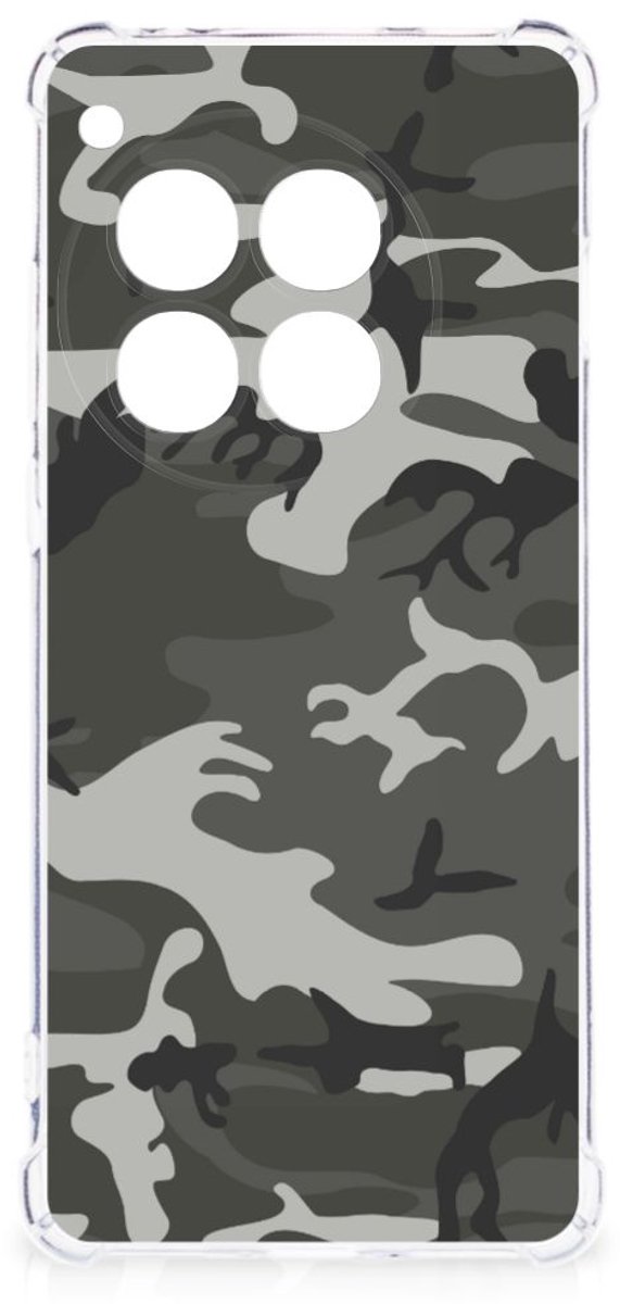 OnePlus 12 Doorzichtige Silicone Hoesje Army Light