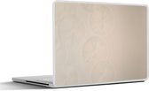 Sticker pour ordinateur portable - 17,3 pouces - Japandi - Beige - Moderne - 40x30cm - Autocollants pour ordinateur portable - Skin pour ordinateur portable - Housse