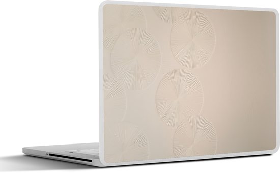Sticker pour ordinateur portable - 17,3 pouces - Japandi - Beige - Moderne - 40x30cm - Autocollants pour ordinateur portable - Skin pour ordinateur portable - Housse