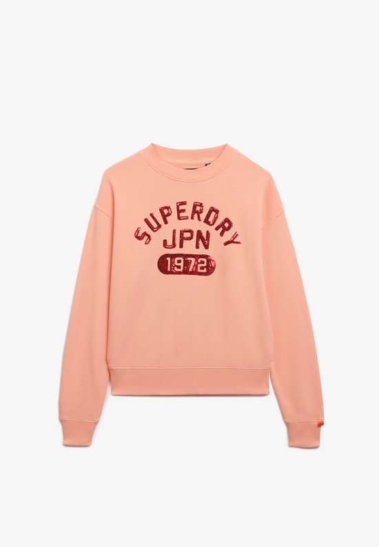 Pull à col roulé à empiècements Varsity Loose Crew Superdry pour femme