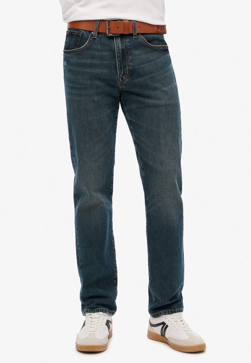 Superdry slimfit jeans van biologisch katoen met rechte pijpen Heren Jeans Viper Vintage Indigo