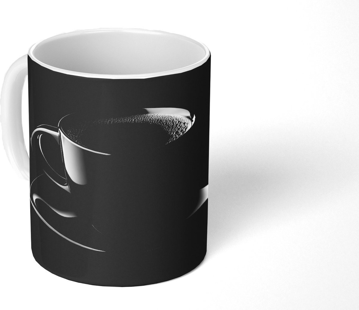 Mok - Koffiemok - Zwart - Koffie - Kopje - Mokken - 350 ML - Beker - Koffiemokken - Theemok