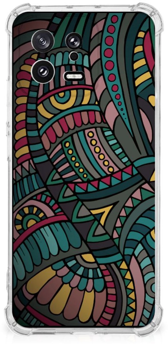 TPU Case Anti-Shock voor Xiaomi 13 Doorzichtige Silicone Hoesje Aztec