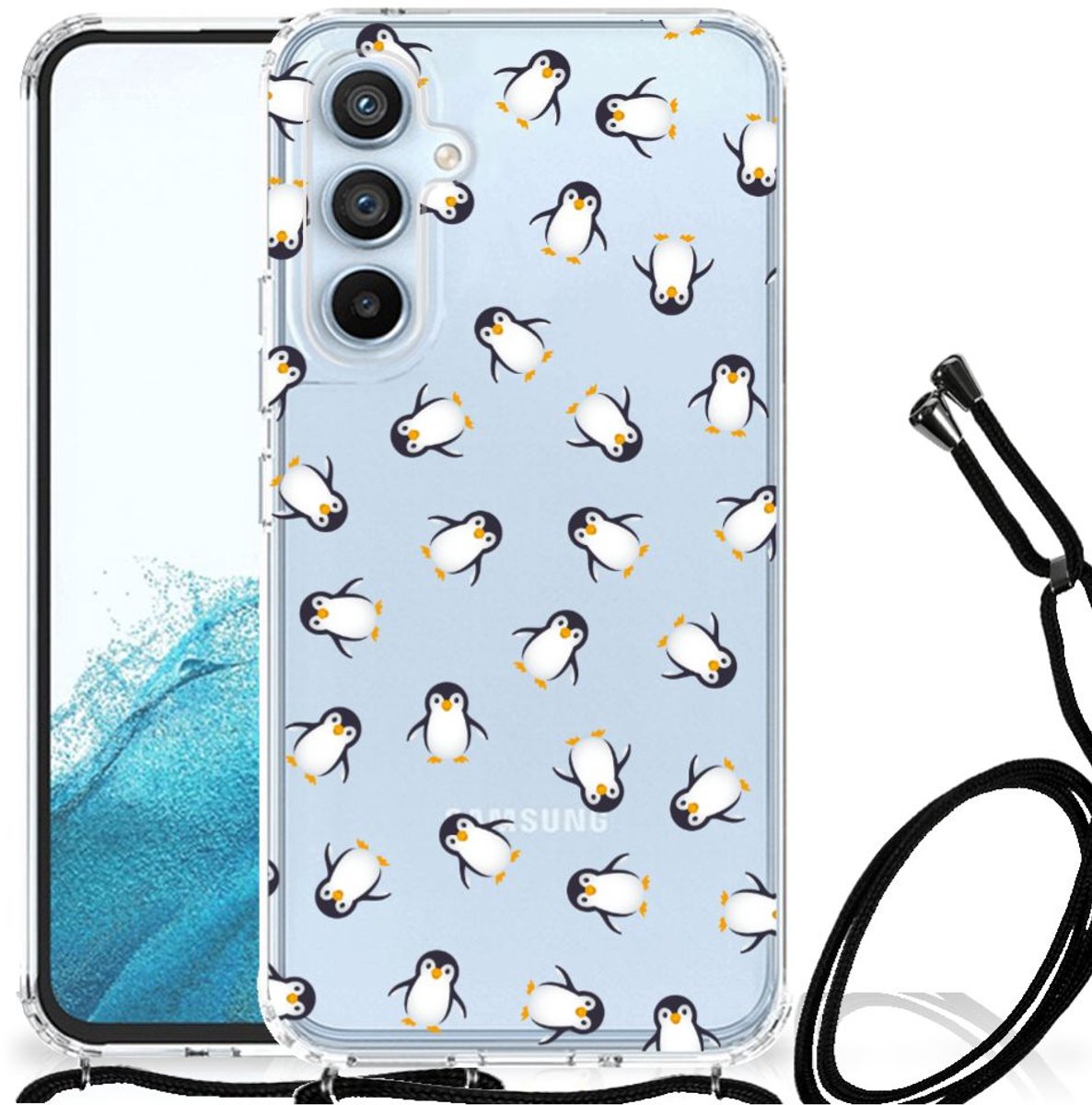 Doorzichtige Silicone Hoesje voor Samsung Galaxy A54 5G Pinguïn