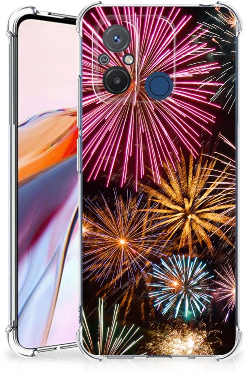 Xiaomi Redmi 12C Anti Shock Bumper Case Vuurwerk