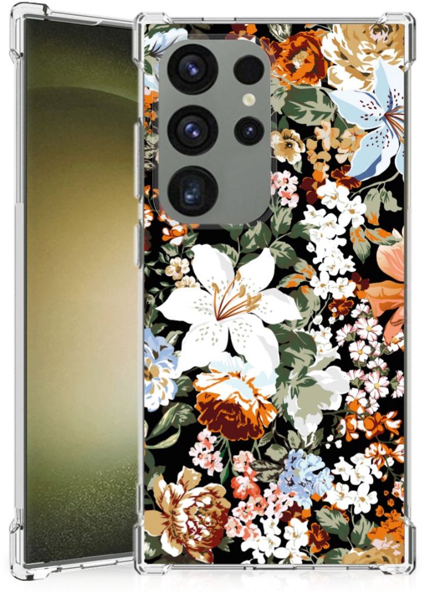 Case voor Samsung Galaxy S24 Ultra Dark Flowers