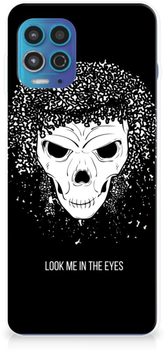Silicone Back Case Motorola Moto G100 Skull Hair