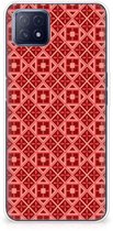 Protection Housse pour OPPO A53 5G | OPPO A73 5G Coque Téléphone Batik Rouge