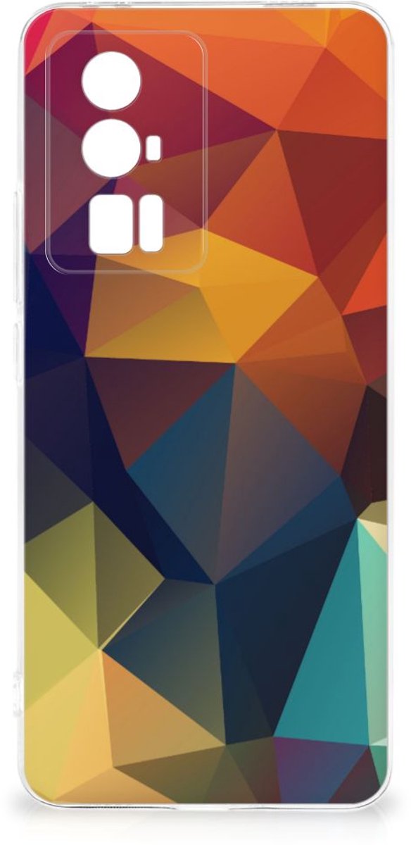 Xiaomi Poco F5 Pro TPU Hoesje Polygon Color
