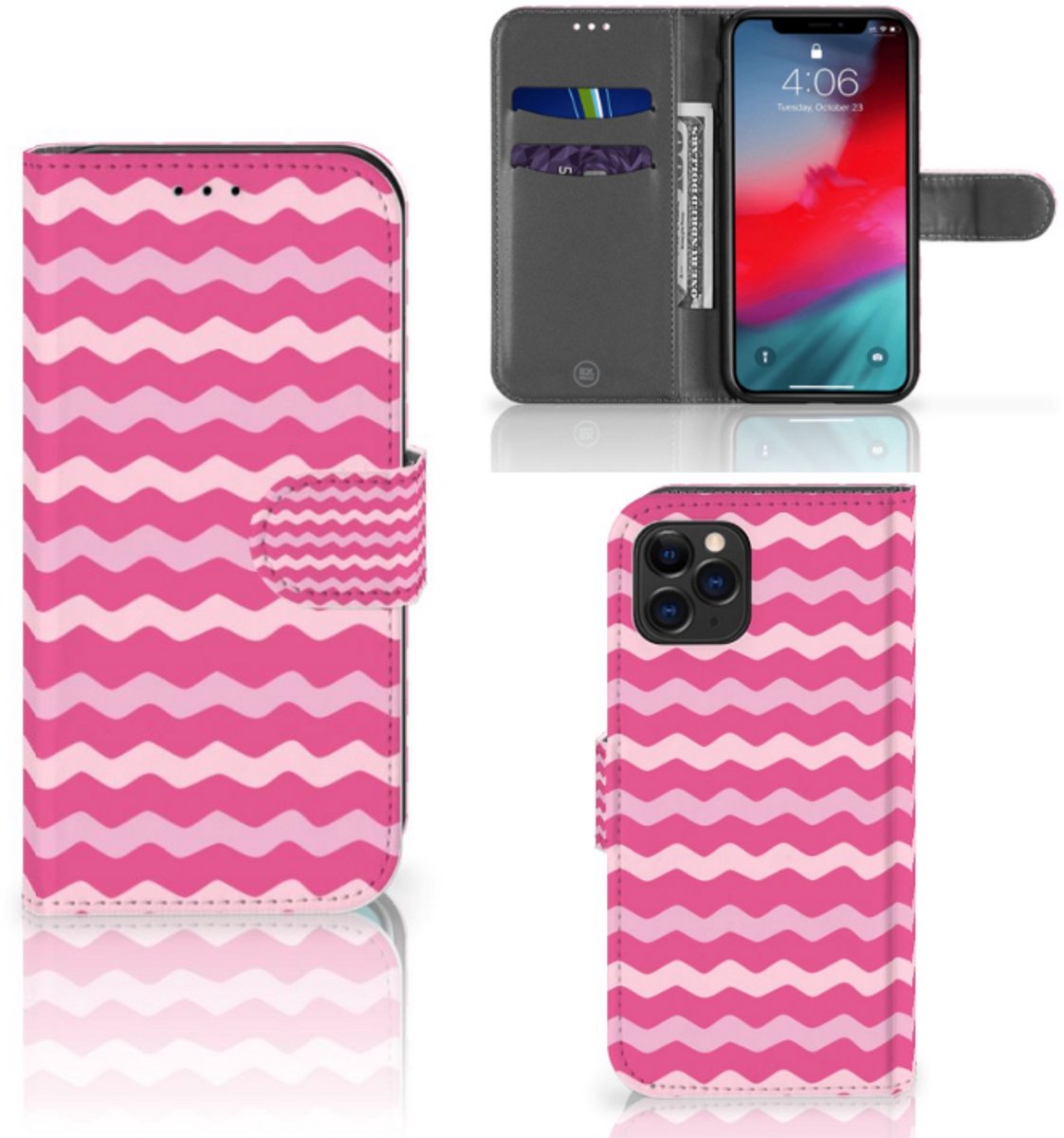 Apple iPhone 11 Pro Telefoon Hoesje Waves Pink