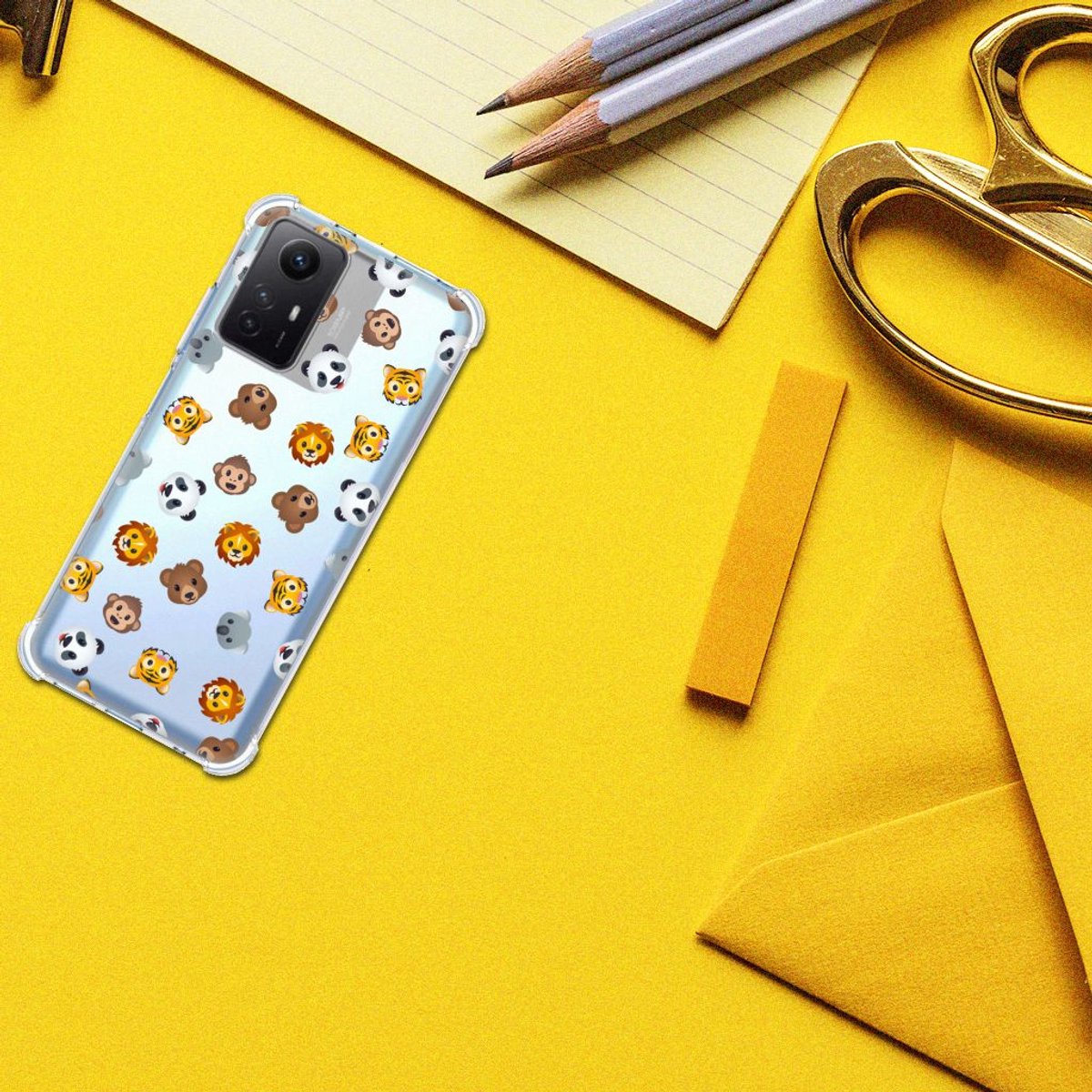 Doorzichtige Silicone Hoesje voor Xiaomi Redmi Note 12s Dieren Emojis