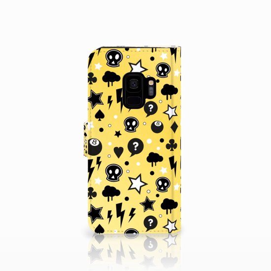 Téléphone Portable Couverture Standing pour Samsung Galaxy S9 Coque Punk Jaune