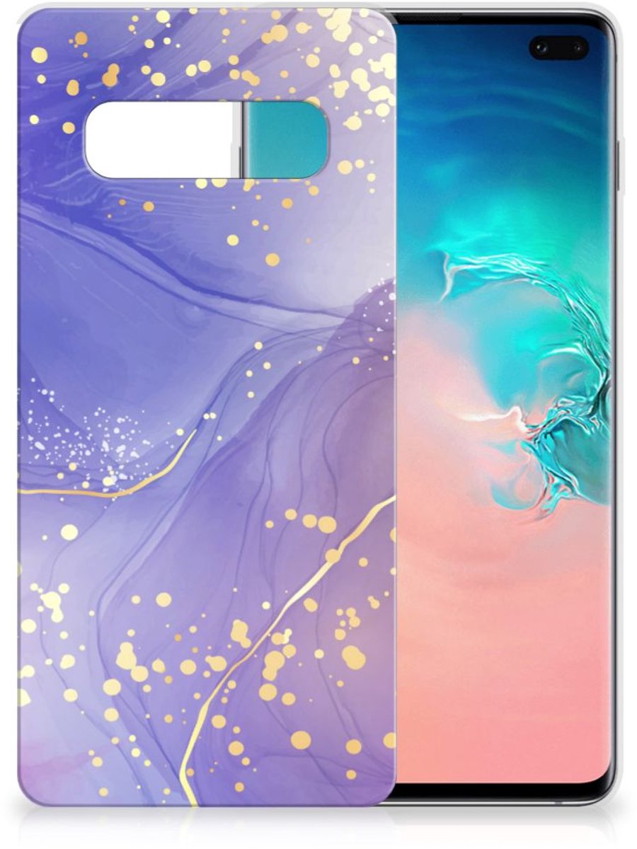 Hoesje maken voor Samsung Galaxy S10 Plus Watercolor Paars