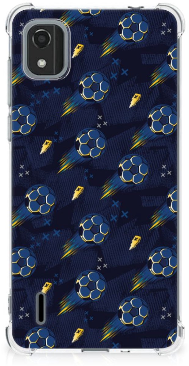 Doorzichtige Silicone Hoesje voor Nokia C2 2nd Edition Voetbal