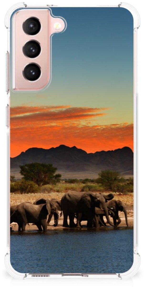 Samsung Galaxy S21 FE Case Anti-shock Olifanten