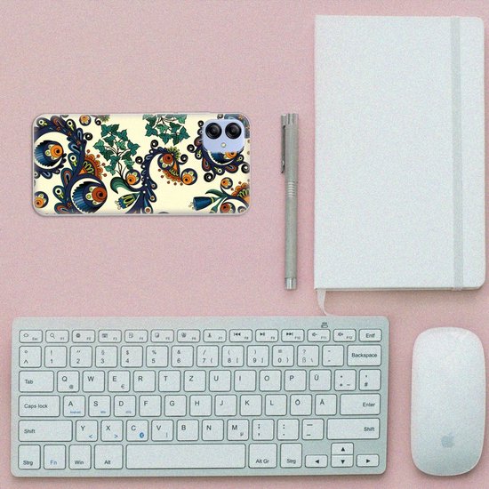 Siliconen Hoesje Samsung Galaxy A04e Barok Flower