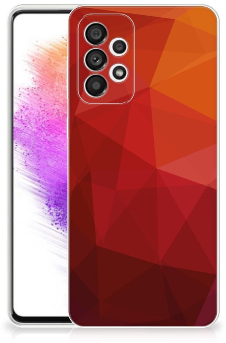 TPU Hoesje voor Samsung Galaxy A73 5G Polygon Red