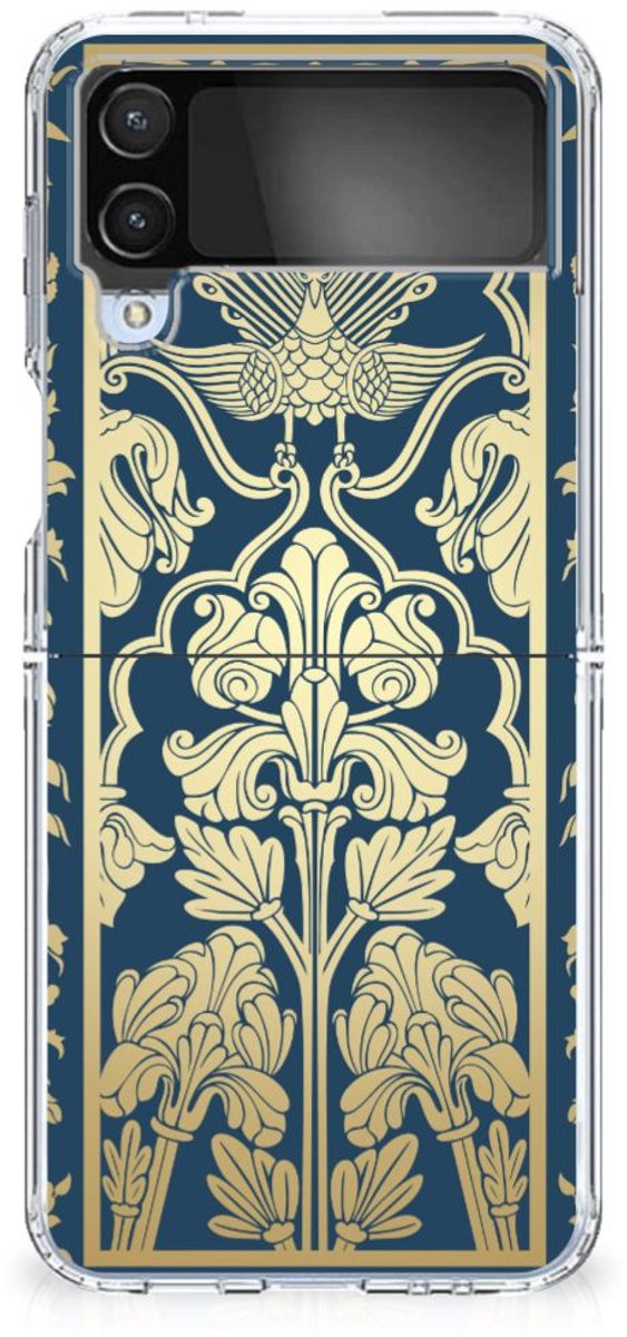 Samsung Galaxy Z Flip 4 TPU Case Beige Flowers