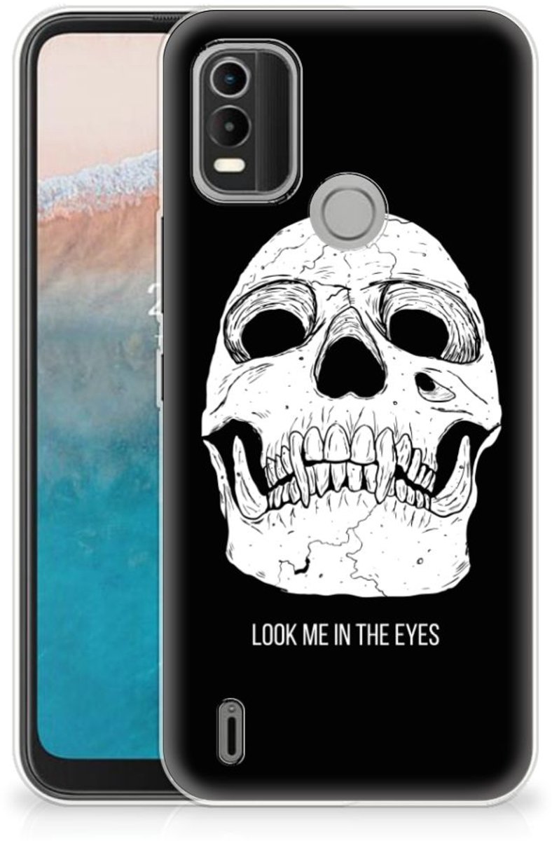 TPU Hoesje voor Silicone Back Case Nokia C21 Plus Skull Eyes