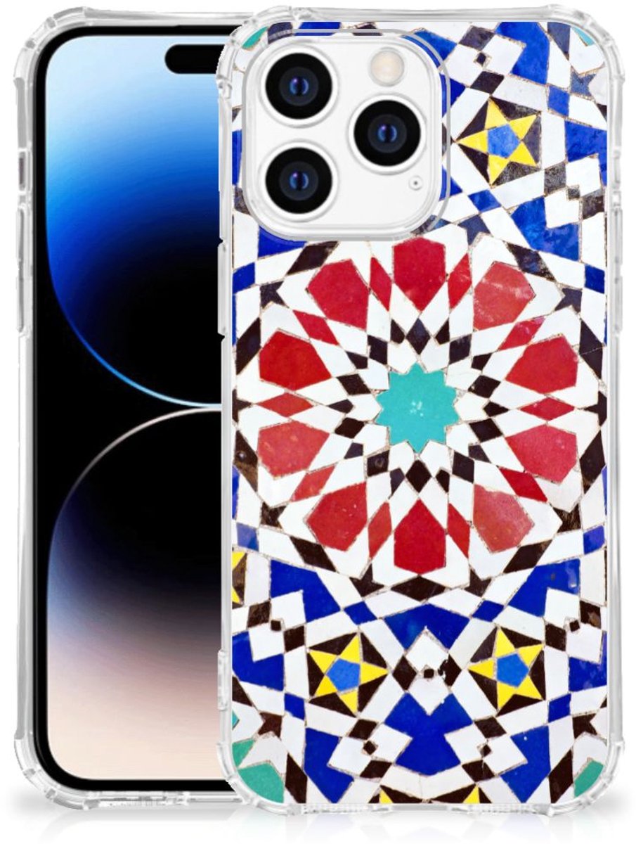 Apple iPhone 14 Pro Max Anti-Shock Hoesje Mozaïek
