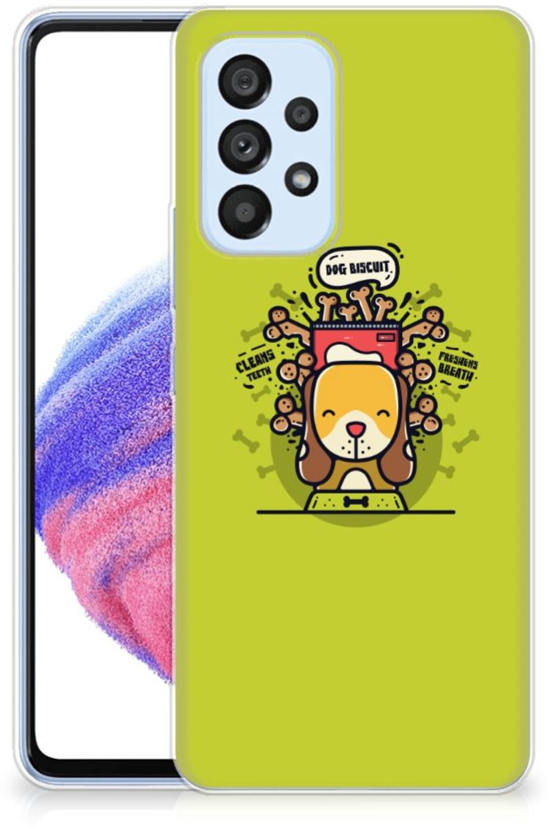 Samsung Galaxy A53 5G Telefoonhoesje met Naam Doggy Biscuit