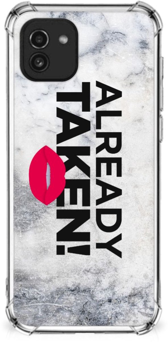 Samsung Galaxy A03 Telefoonhoesje met tekst Already Taken White