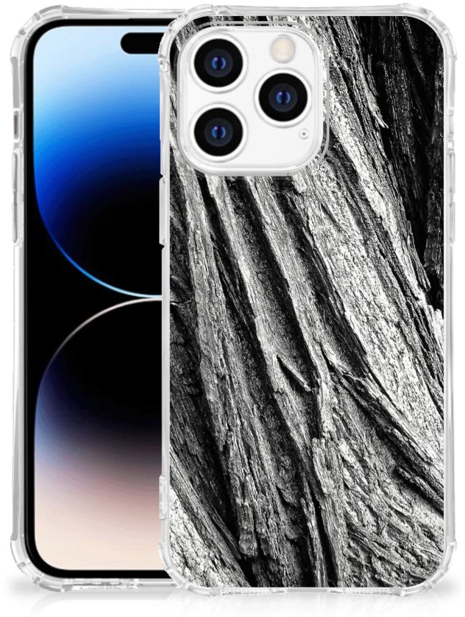 Stevig Telefoonhoesje Apple iPhone 14 Pro Max Boomschors Grijs